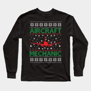 Aircraft Mechanic ugly sweater Long Sleeve T-Shirt
